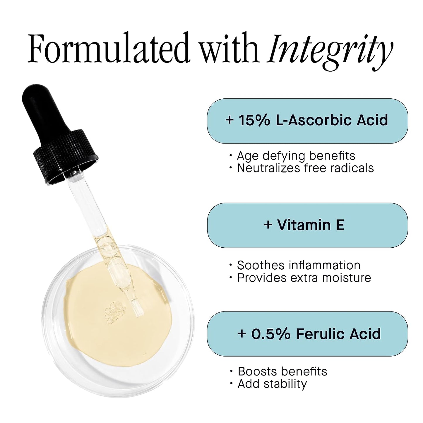 Brandefy Vitamin C Face Serum 15% L.Ascorbic Acid, Ferulic Acid .5% +Vitamin E