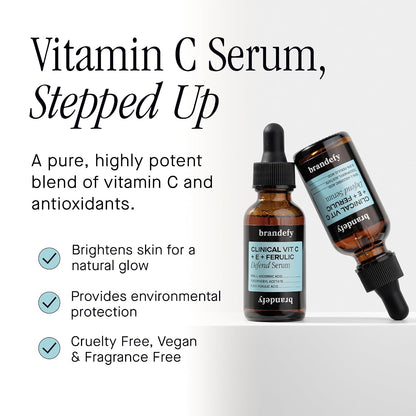 Brandefy Vitamin C Face Serum 15% L.Ascorbic Acid, Ferulic Acid .5% +Vitamin E