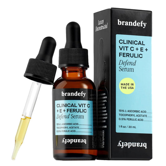 Brandefy Vitamin C Face Serum 15% L.Ascorbic Acid, Ferulic Acid .5% +Vitamin E